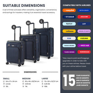 Parker - Suitcase Lightweight Expandable 4 Spinner Wheels-TruClothing