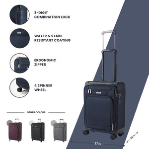 Parker - Suitcase Lightweight Expandable 4 Spinner Wheels-TruClothing