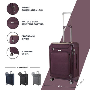 Parker - Suitcase Lightweight Expandable 4 Spinner Wheels-TruClothing