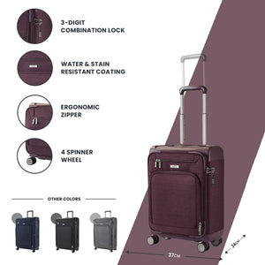 Parker - Suitcase Lightweight Expandable 4 Spinner Wheels-TruClothing
