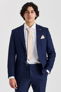 Belmont - Blazer da uomo blu marina taglio sartoriale