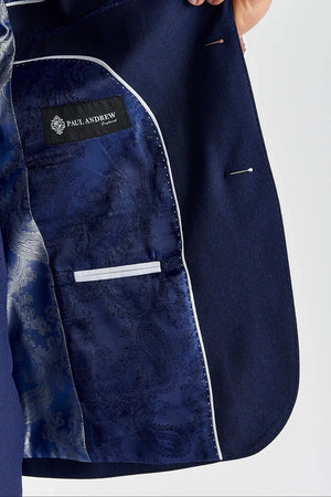 Belmont - Men's Navy Tailored Fit Blazer-TruClothing