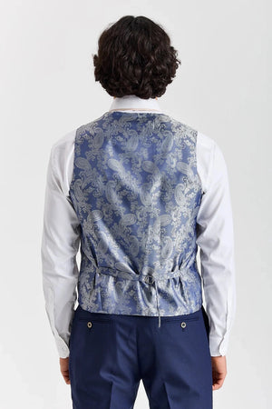 Belmont - Men's Navy Tailored Fit Waistcoat-TruClothing