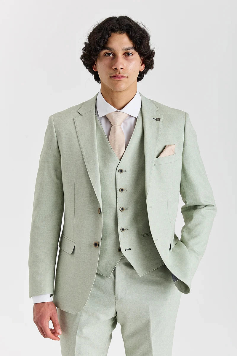 Belmont - Men's Sage Green Tailored Fit Blazer-TruClothing