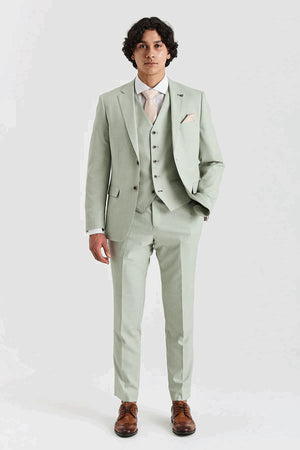 Belmont - Men's Sage Green 3 Piece Suit-TruClothing