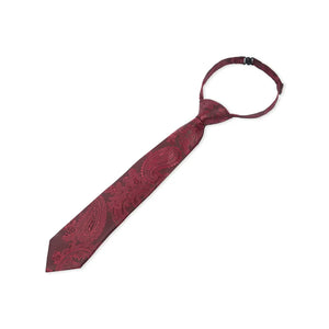 Boys Paisley Necktie Floral Satin Tie-TruClothing