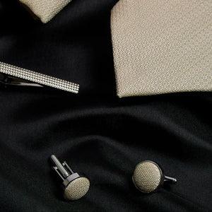 Diamond Neck Tie Gift Set Pocket Square Cuff Links Pin Tie For Shirt Satin-TruClothing