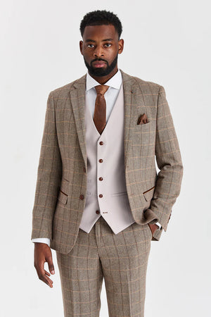 Harris Brown Tweed Suit with Mayfair Stone Waistcoat