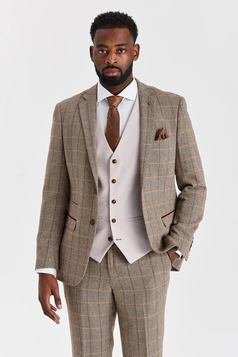 Harris Brown Tweed Suit with Mayfair Stone Waistcoat