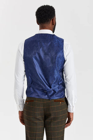 Harris Green Check Tweed Suit with Belmont Sage Waistcoat