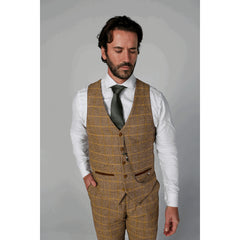 Harris - Men's Brown Tweed Waistcoat