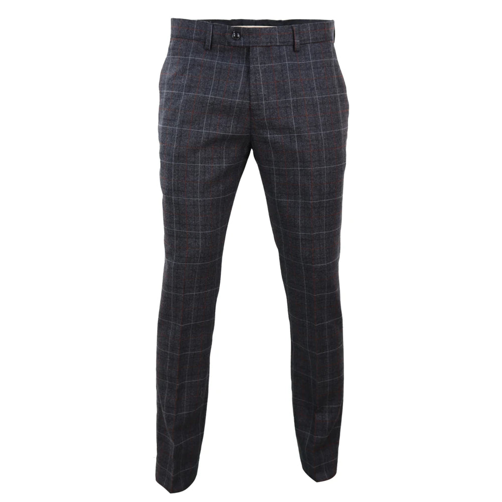 Pantaloni Vintage da Uomo Tweed a Scacchi stile Blinders Retro