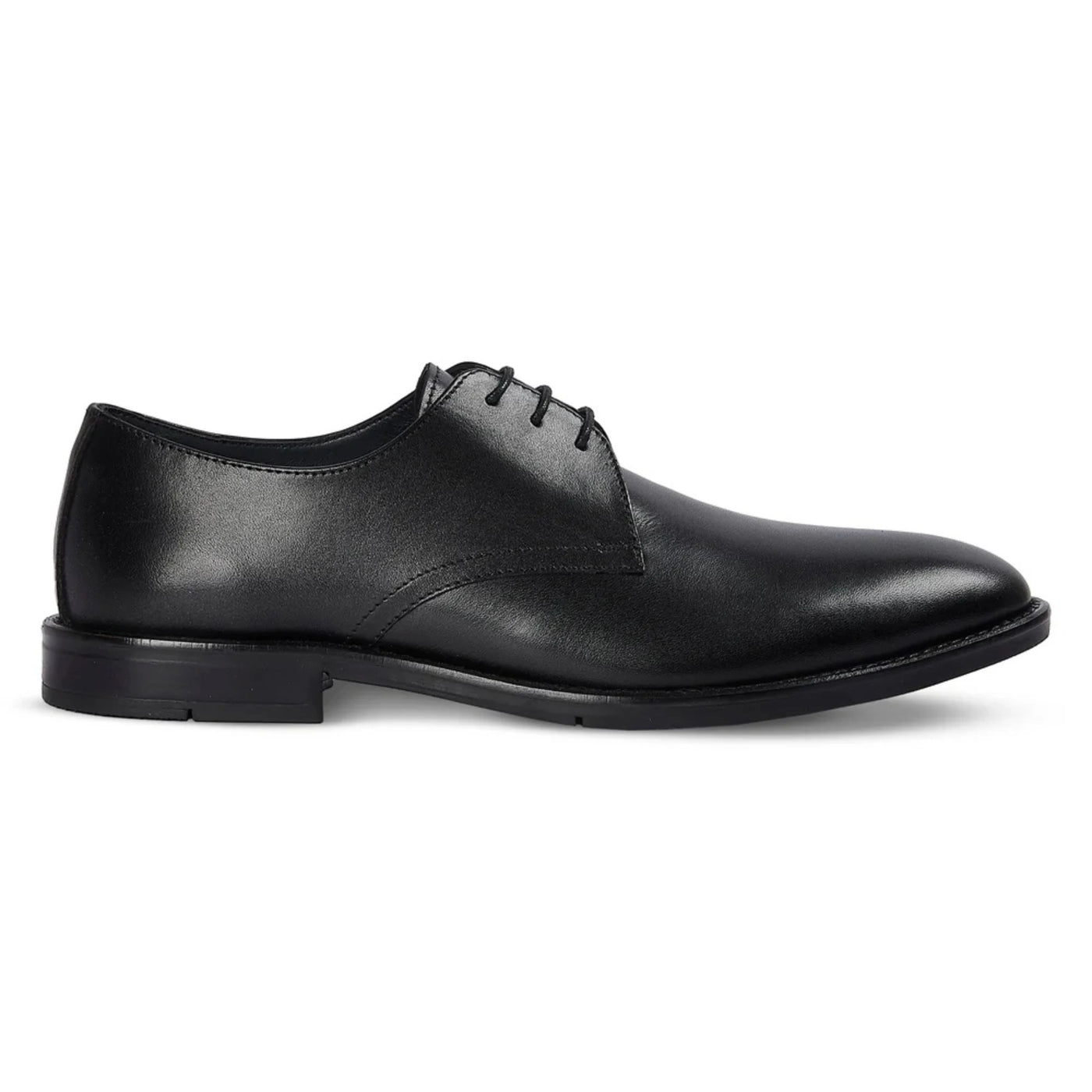 Henley - Men's Black Classic Plain Toe Derby Shoes