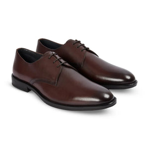 Henley - Men's Brown Classic Plain Toe Derby Shoes