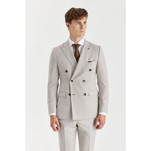 Mayfair - Men's Stone 2 Piece Double Brested Suit-TruClothing