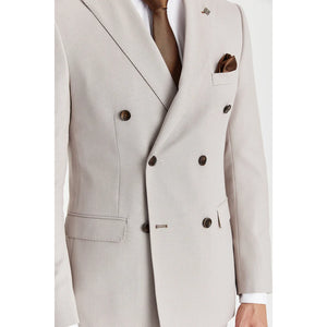 Mayfair - Men's Stone 2 Piece Double Brested Suit-TruClothing