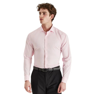 Men’s Classic Double Cuff Cutaway Collar Dress Shirt-TruClothing