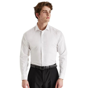 Men’s Classic Double Cuff Cutaway Collar Dress Shirt-TruClothing