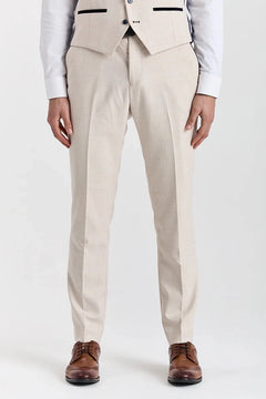 Regent - Men's Cream Check Trousers