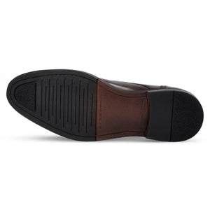 Regent - Men's Dark Brown Burnished Leather Derby Shoes