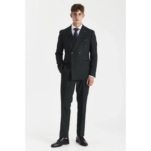 Regent - Men's Green 2 Piece Double Breasted Suit-TruClothing