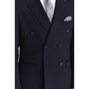 Regent - Men's Navy 2 Piece Double Breasted Suit-TruClothing