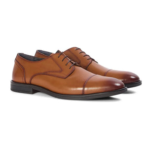 Regent - Men's Tan Brown Burnished Leather Derby Shoes