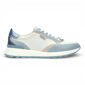 Arrecife - Women's Denim Blue Leather Lace Up Sneakers