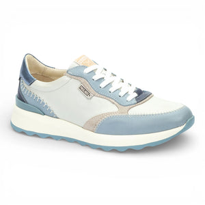 Arrecife - Women's Denim Blue Leather Lace Up Sneakers