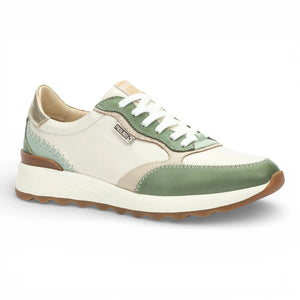 Arrecife - Women's Green Leather Lace Up Sneakers