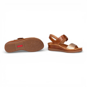Cadaques - Women's Brown Leather Lightweight Wedge Sandals