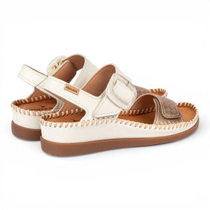 Cadaques - Women's White Leather Lightweight Wedge Sandals