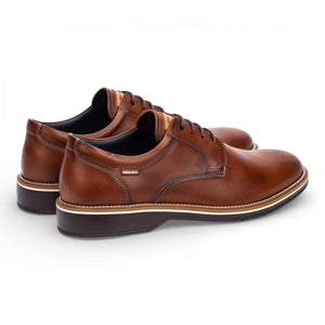 Claret - Men's Brown Leather Lace-Up Derby Shoes