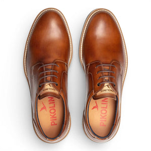 Claret - Men's Brown Leather Lace-Up Derby Shoes
