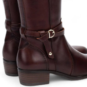 Daroca - Women's Caoba Brown Knee High Leather Boots-TruClothing