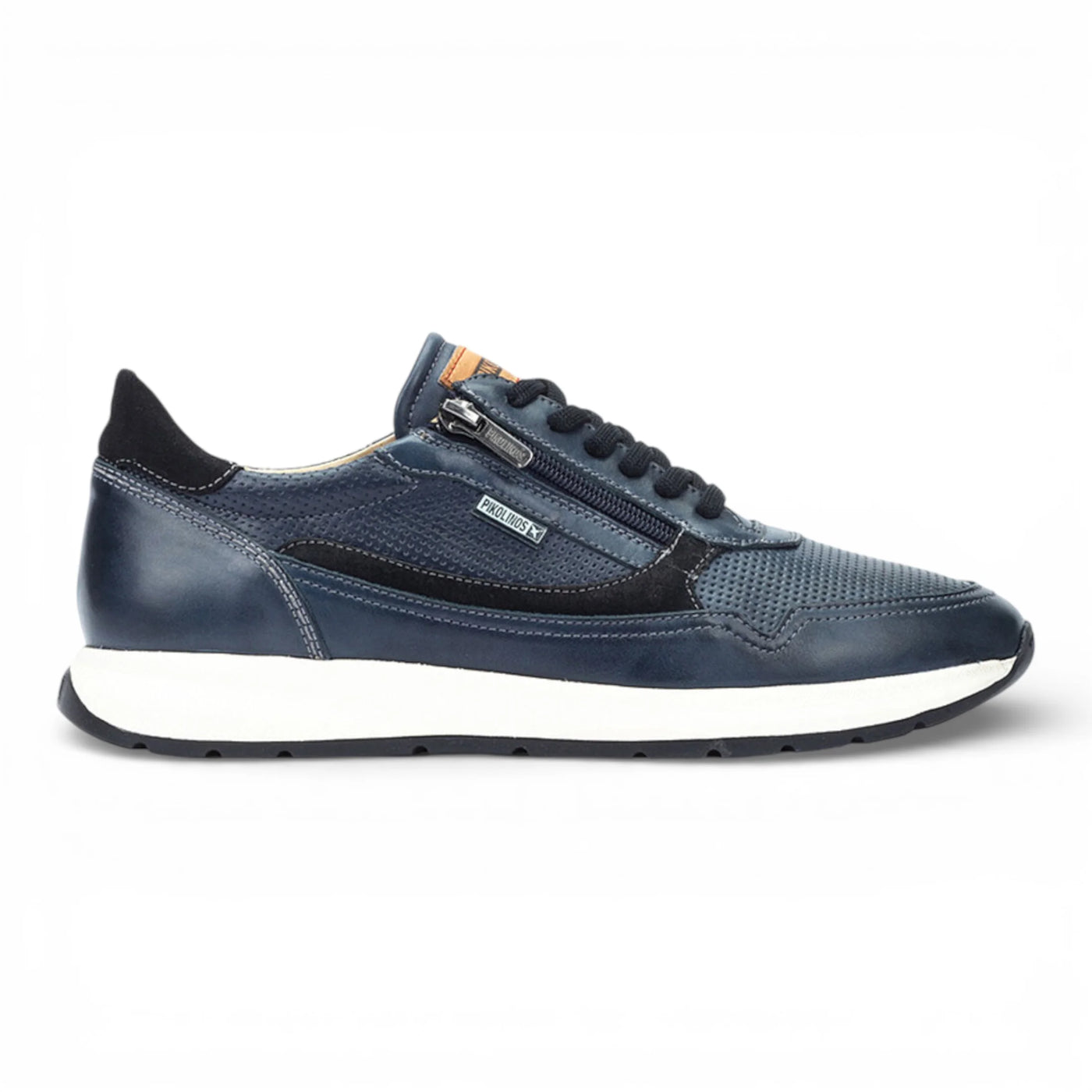 Getafe - Men's Blue Leather Easy Wear Sneakers