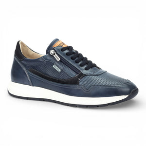 Getafe - Men's Blue Leather Easy Wear Sneakers