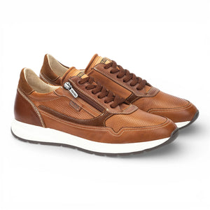 Getafe - Men's Brown Leather Easy Wear Sneakers