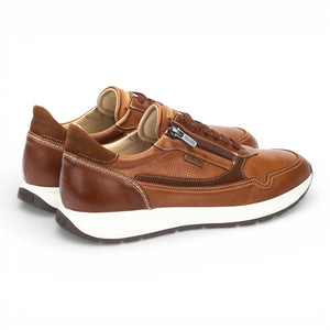 Getafe - Men's Brown Leather Easy Wear Sneakers