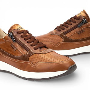 Getafe - Men's Brown Leather Easy Wear Sneakers
