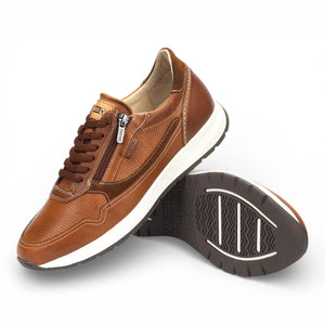 Getafe - Men's Brown Leather Easy Wear Sneakers