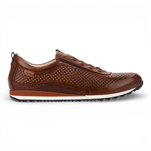 Liverpool - Men's Brown Leather Elastic Slip-on Sneakers