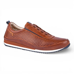 Liverpool - Men's Brown Leather Elastic Slip-on Sneakers