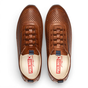 Liverpool - Men's Brown Leather Elastic Slip-on Sneakers