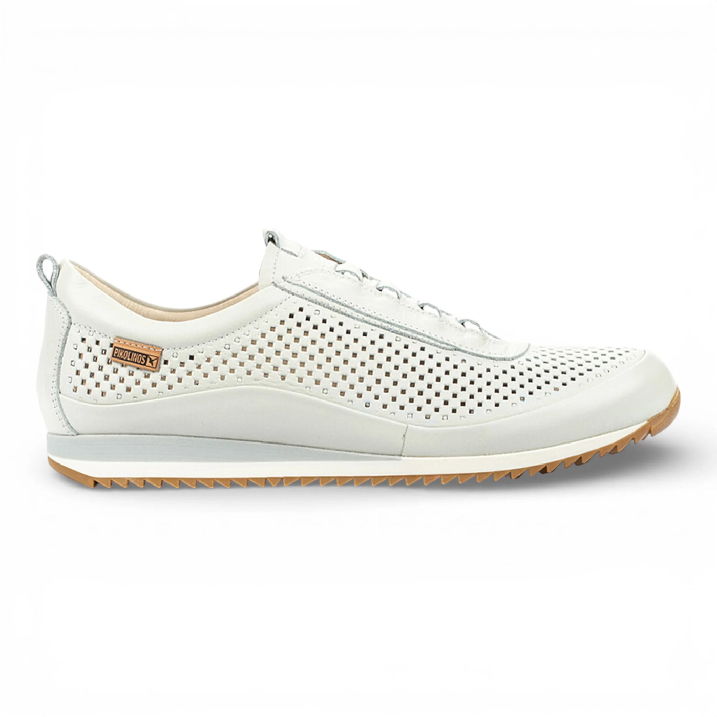 Liverpool - Men's White Leather Elastic Slip-on Sneakers