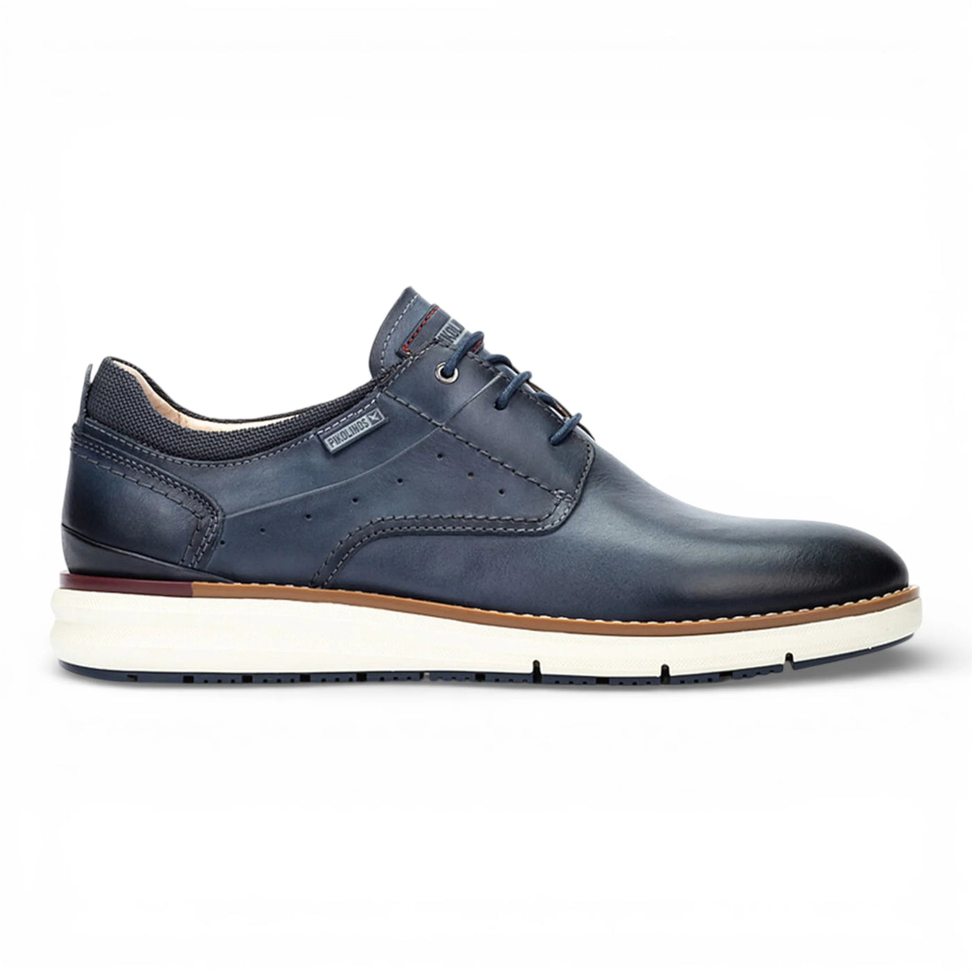 Manacor - Men's Blue Leather Lace-Up Sneakers