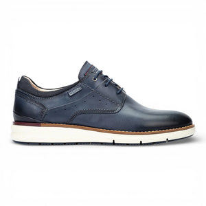 Manacor - Men's Blue Leather Lace-Up Sneakers
