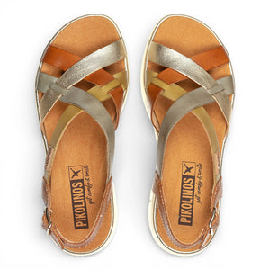 Palma - Women's Brown Leather Wedge Sandals