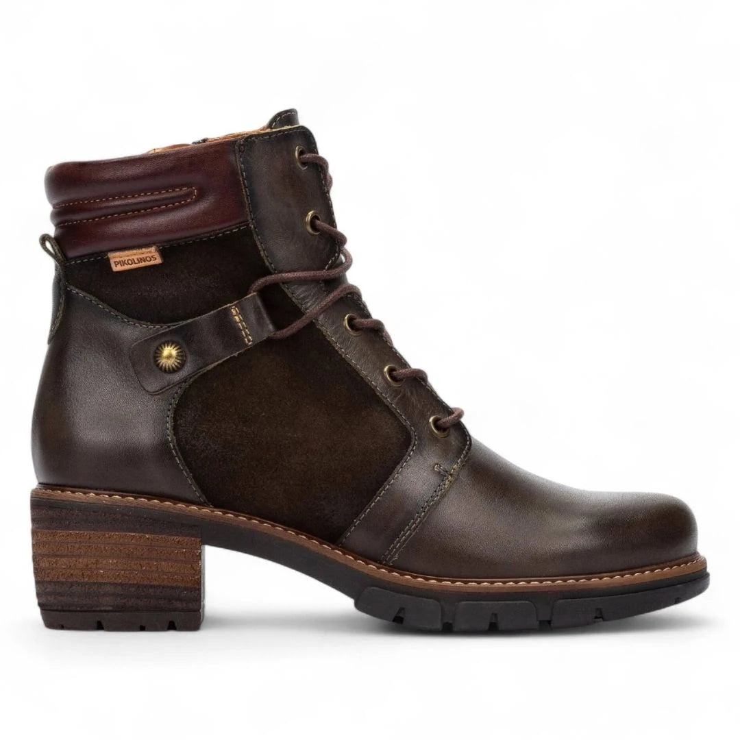 San Sebastia - Women's Forest Brown Leather Ankle Boots-TruClothing