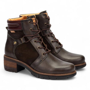 San Sebastia - Women's Forest Brown Leather Ankle Boots-TruClothing